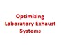 Image: Optimizing Laboratory Exhaust Systems
