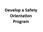 Image: Develop a Safety Orientation Program